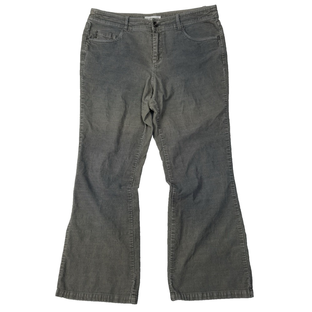 Christopher & Banks Corduroy Flare Jeans Womens 10 Short (34x27 Fit) Gray Fade